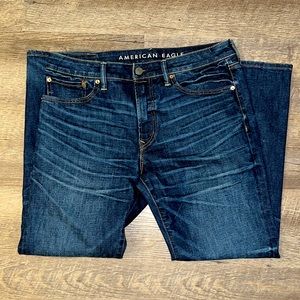 American Eagle Men’s Next Level Airflex Bootcut Denim Jeans, Size 34x30